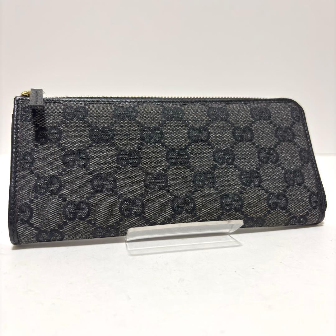 453✨美品✨GUCCI グッチ 長財布 GGキャンバス L字ファスナー デニム