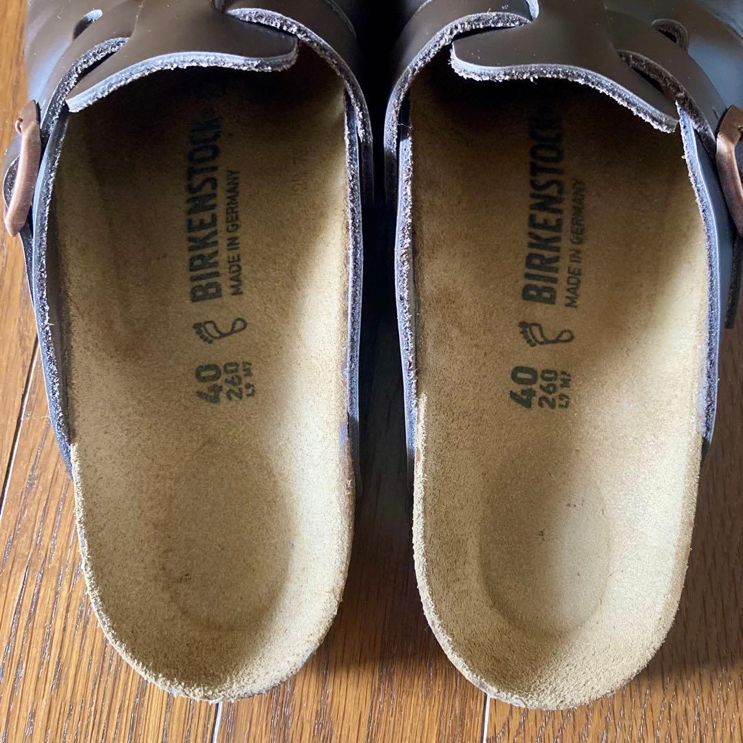 【美品】ビルケンシュトック ボストン ダークブラウン 40