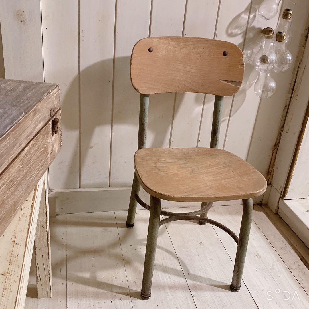レトロ 木製チェア / スクールチェア アンティーク ヴィンテージ