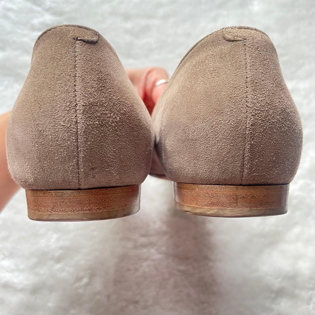 PELLUCOペリーコ アネッリ クロコ型押 フラットシューズ ポインテッドトゥ