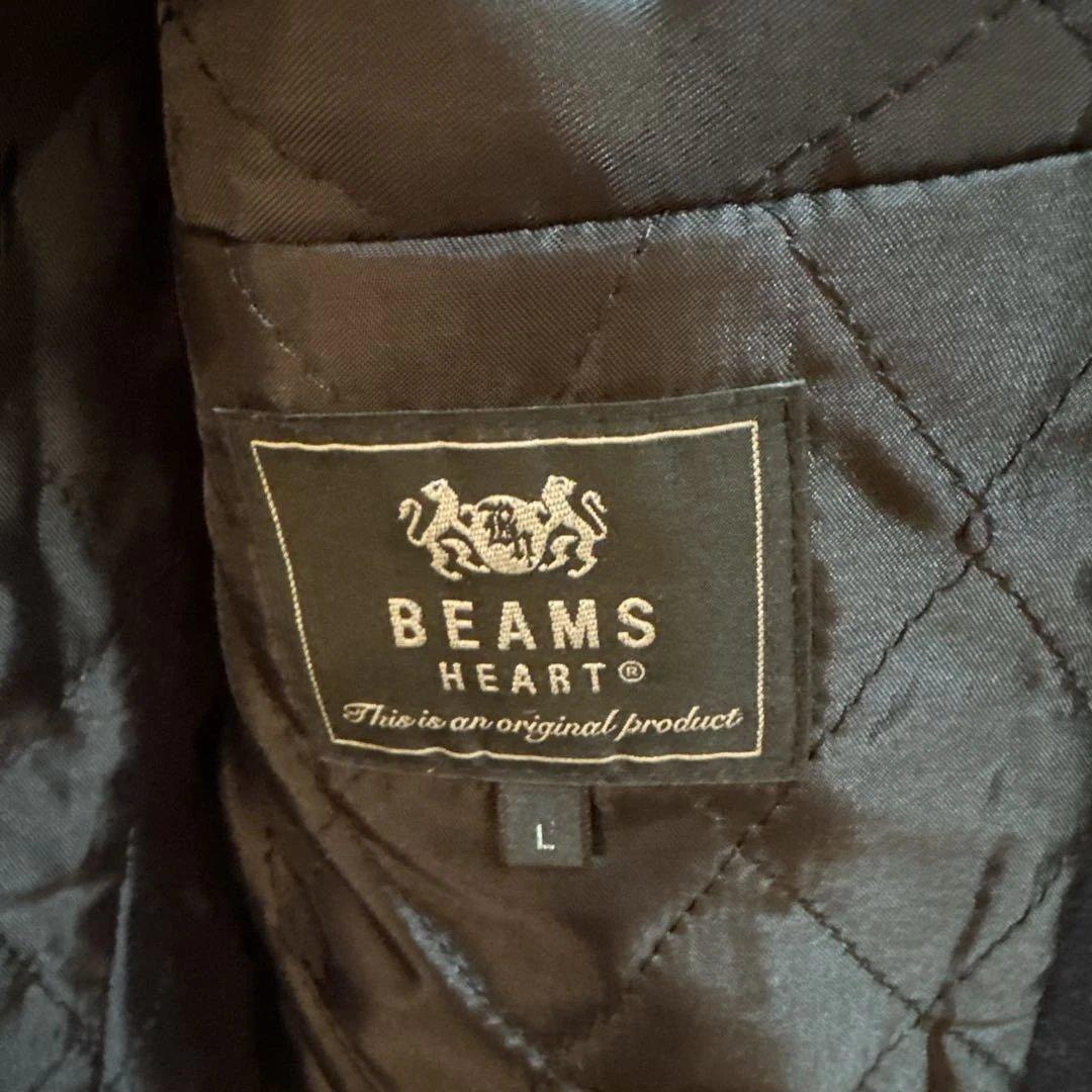 BEAMS HEART ネイビー ウールドンキー襟コート