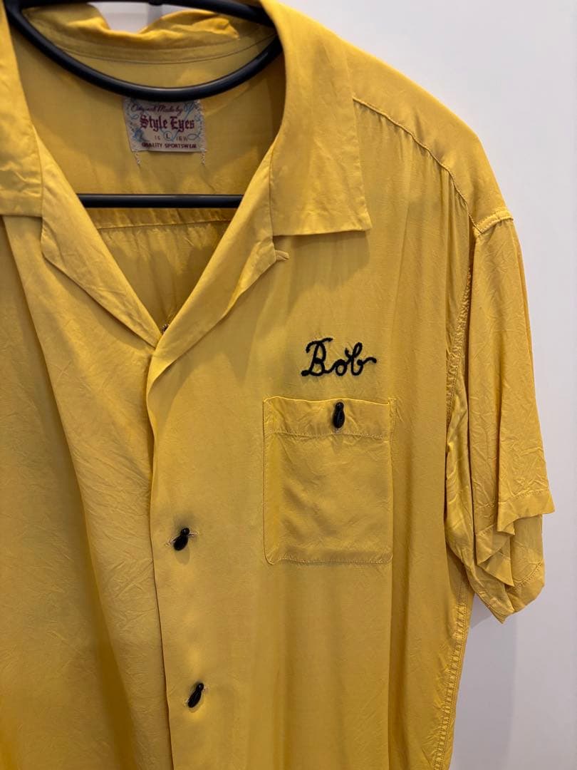 美品⭐︎Style Eyes ⭐︎マスタードボウリングシャツ　イエロー