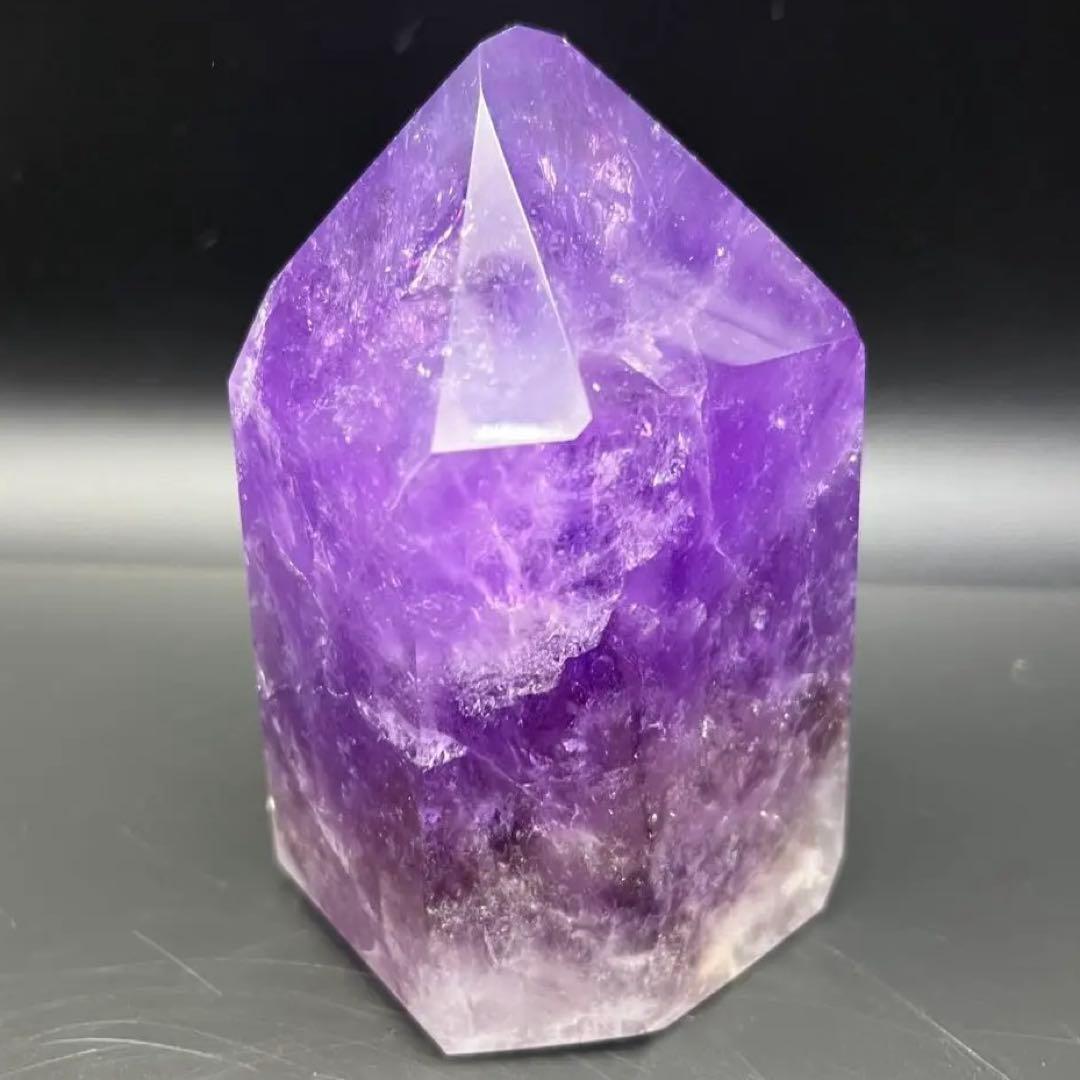 ✳️超特価‼️逸品✨極上美麗濃紫✨レインボー ファントム アメジスト 六角柱 天然石