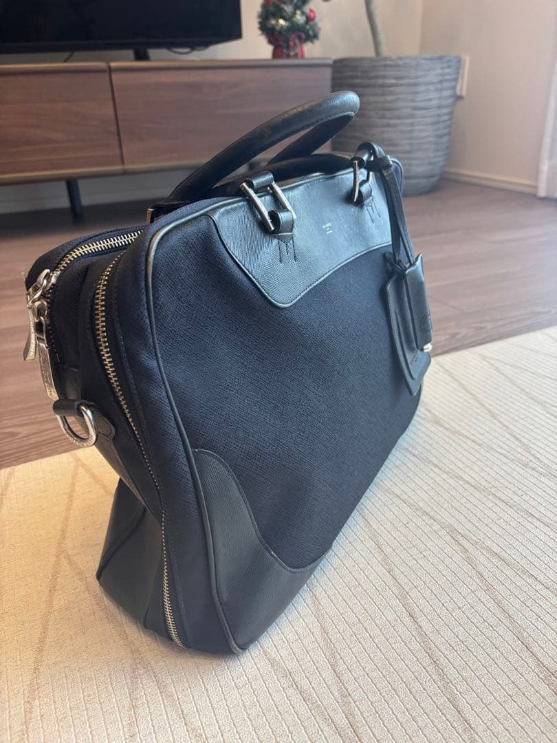 【定価60,000円程度】ネイビーペッレモルビダブリーフバッグ2室タイプ