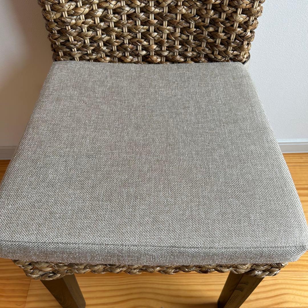 【美品】アジアン家具　ダイニングチェア　ウォーターヒヤシンス　バリ島　2脚セット