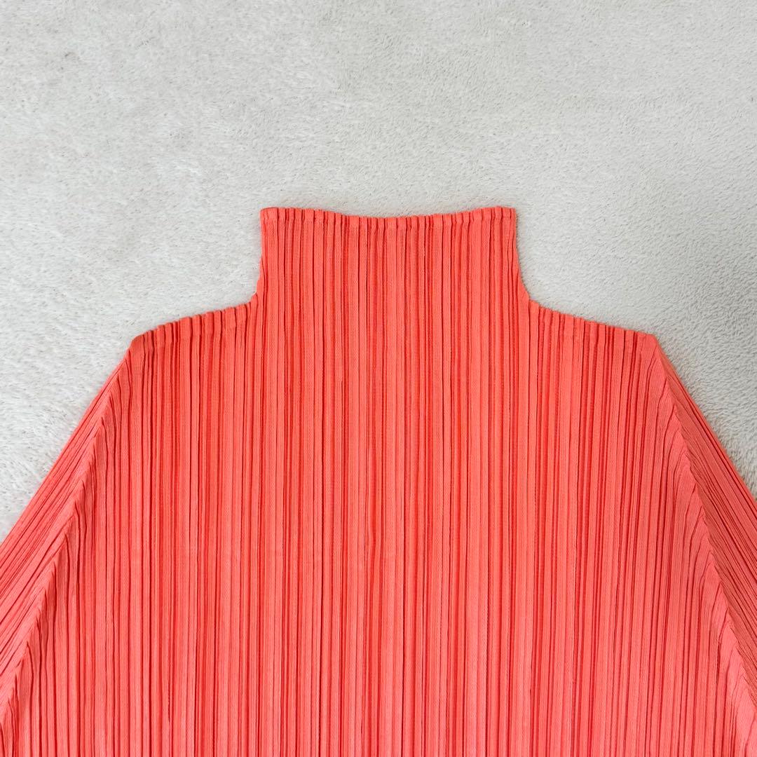 極美品✨PLEATS PLEASE プリーツ　ピンク　長袖　ハイネック　トップス