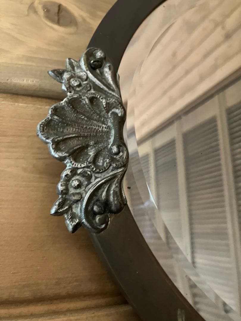 アンティーク　イギリス　ミラー　壁掛け　オーバル　1890年代