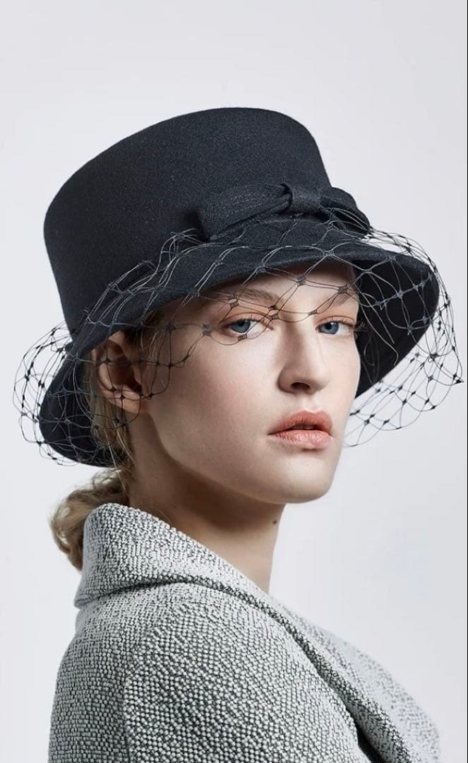 ✨misa harada✨ブラックリボン　チュールハット定価67100円が何と！