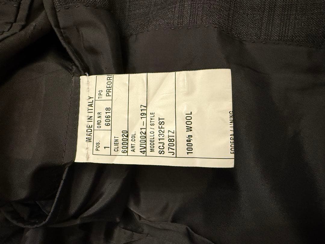 エリートさん用 CARUSO カルーゾグレー グレンチェック柄 スーツ