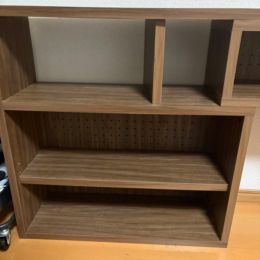 ニトリ　伸縮回転オープンラック　ブラウン