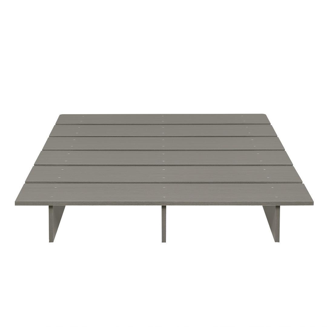 【幅160cm】ベッド　脚付き　木目調　コンパクト　GREY