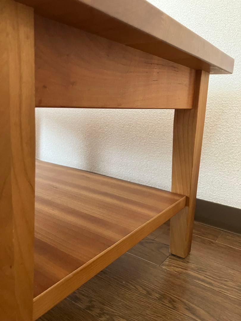 キャトルセゾン　ローテーブル　サクラ材