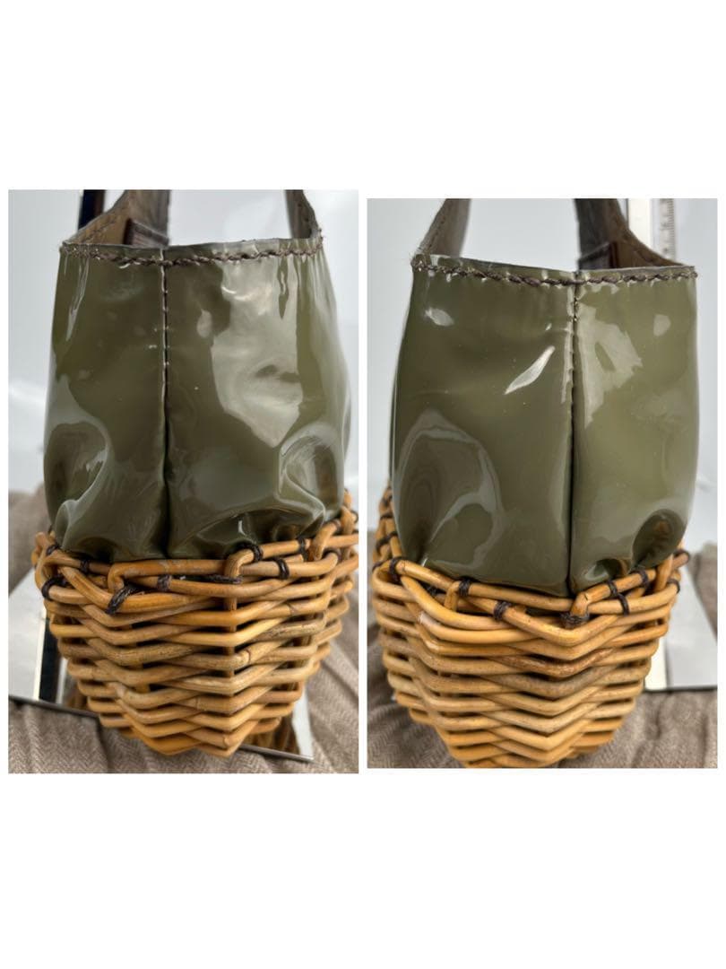 【極美品】エバゴス　ハンドバッグ　バスケット型　レザー