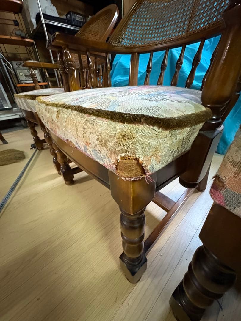 オールドカリモク　コロニアルアームチェア　4客セット　福岡市西区引き取り限定価格