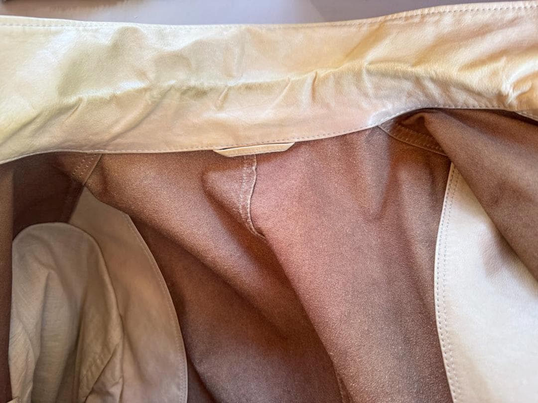 JIL SANDER ジルサンダー 本草木染め ベージュ系 レザージャケット