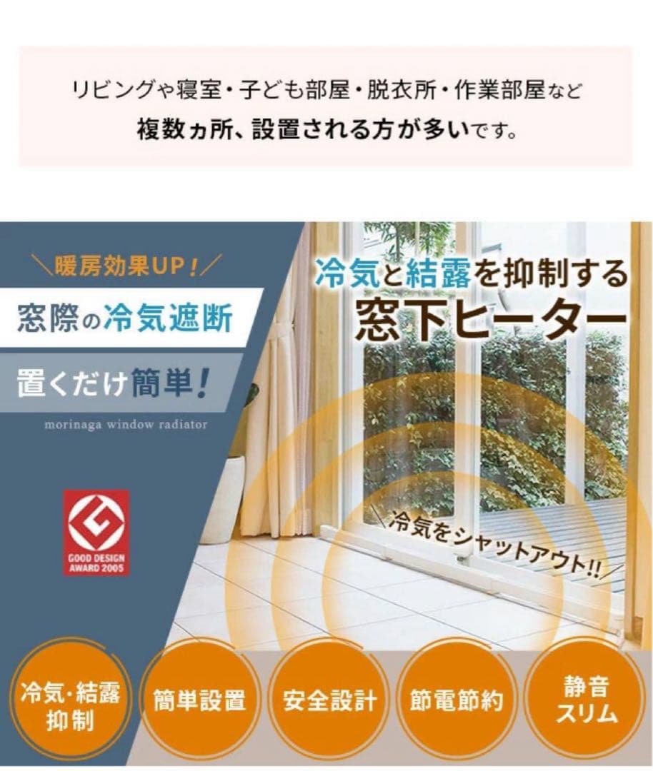 W/R-1500W ウィンドーラジエーター 150cm 定尺タイプ