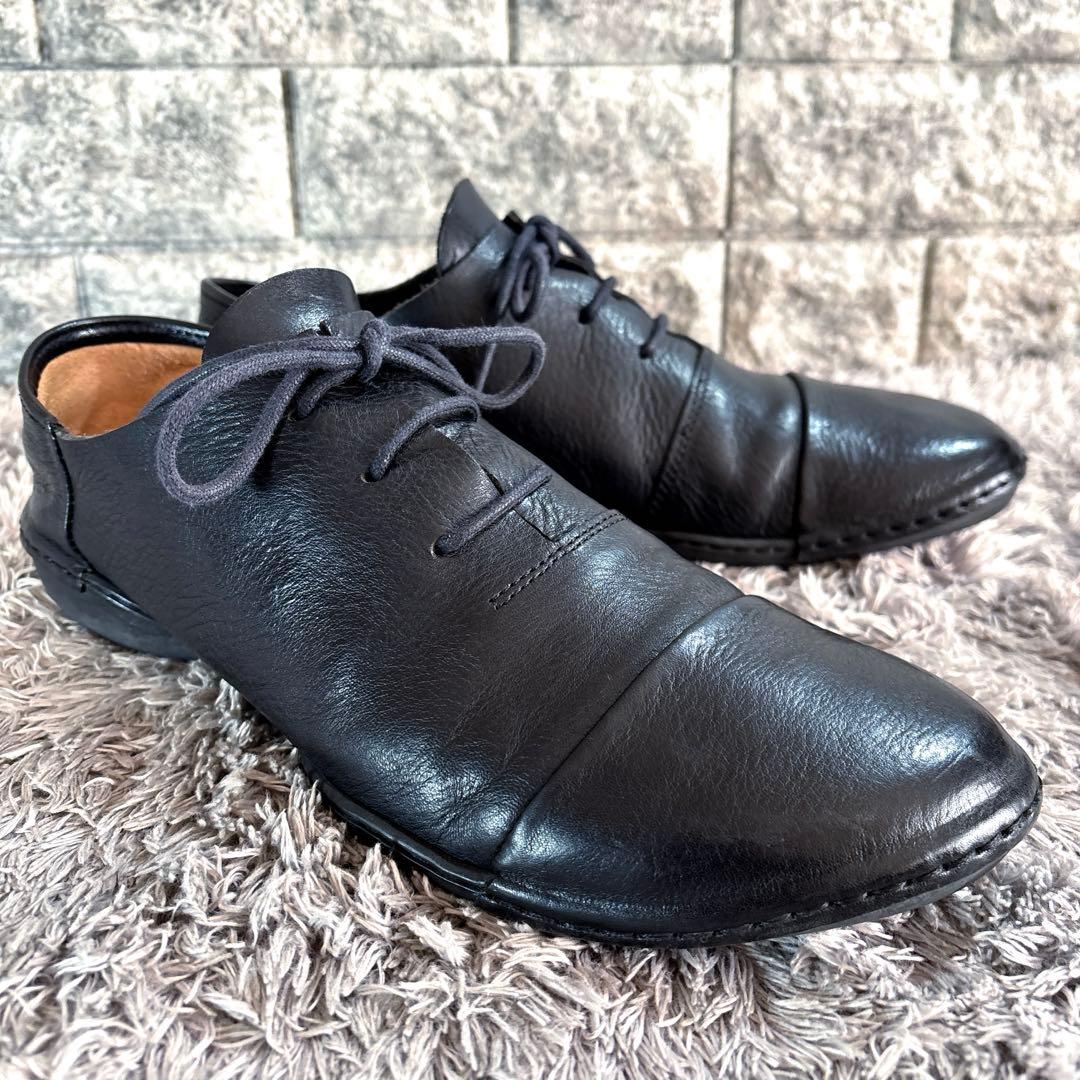 極美品❣️trippenトリッペン 厚手シボ革 レースアップシューズ コンフォート