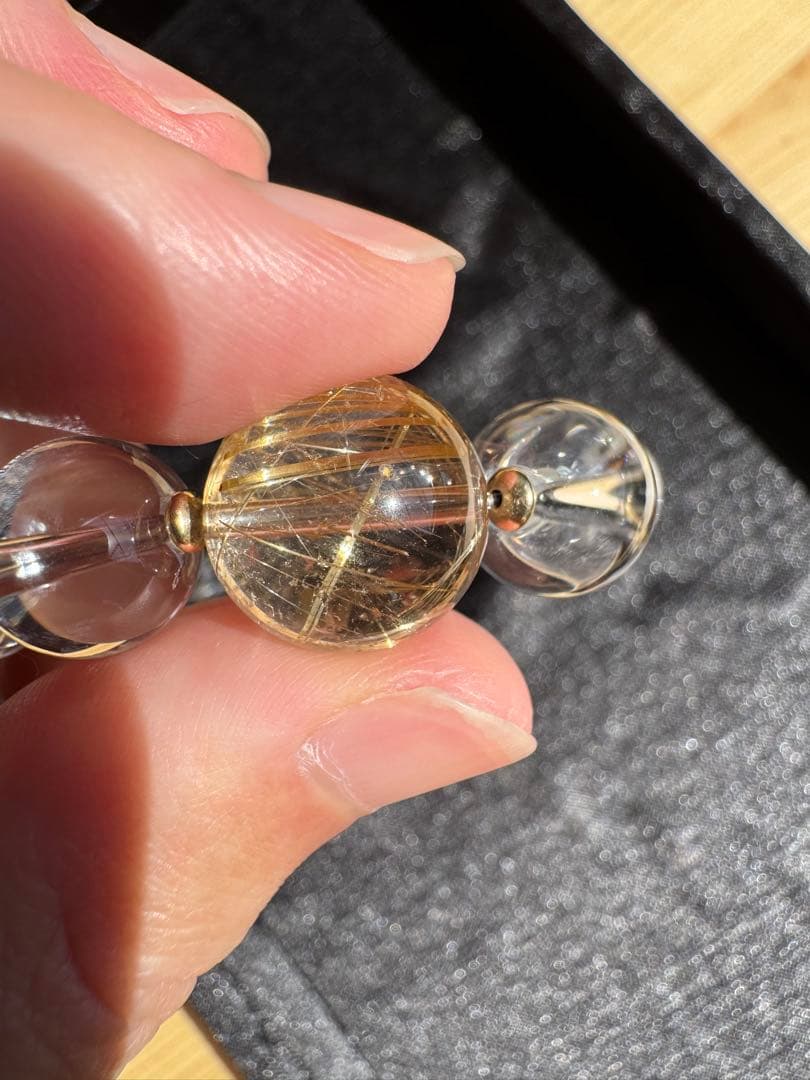 ⭐︎トップクオリティ⭐︎着色無しの本物⭐︎ゴールドルチル⭐︎ブレスレット⭐︎パワーストーン