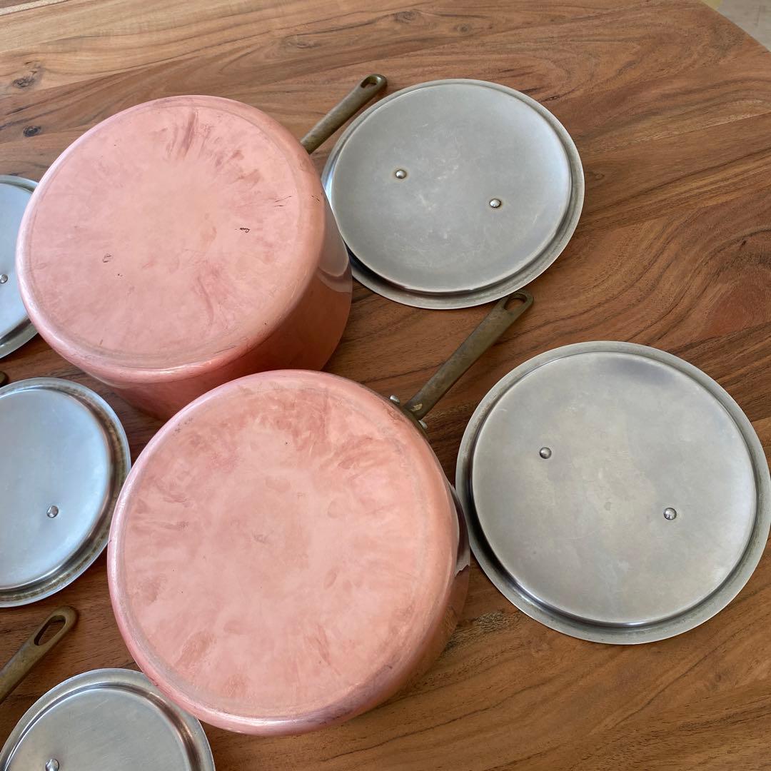 銅の片手鍋セット