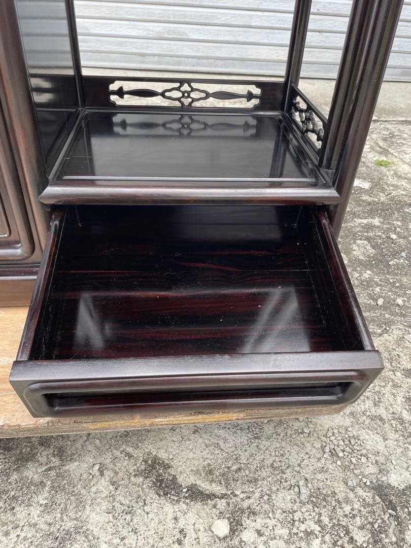 唐木家具 茶箪笥 飾り棚 アンティーク家具　和家具　ヴェンテージ