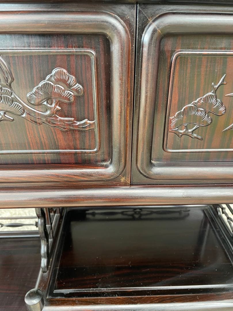 唐木家具 茶箪笥 飾り棚 アンティーク家具　和家具　ヴェンテージ