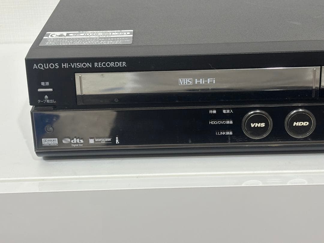シャープAQUOSビデオ一体型HDD／DVDレコーダー【DV-ACV52】動作品