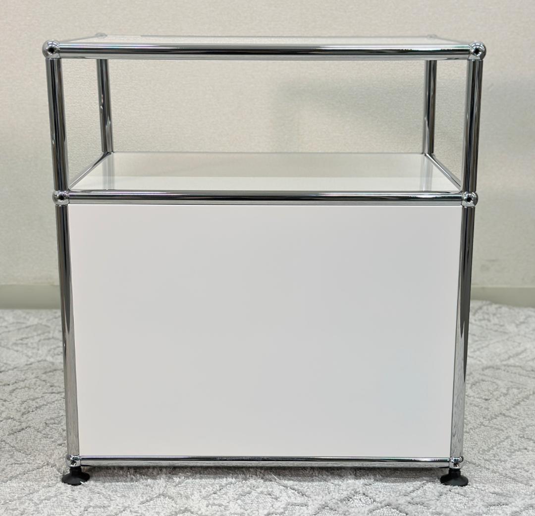 ほぼ未使用品■USMハラー■ローボード　ミニキャビネット　1列2段　ホワイト