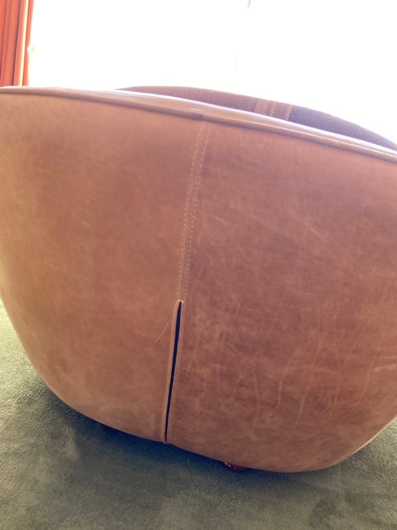 クラッシュゲート★ヴィンテージ風1人掛けソファ★破れアリ