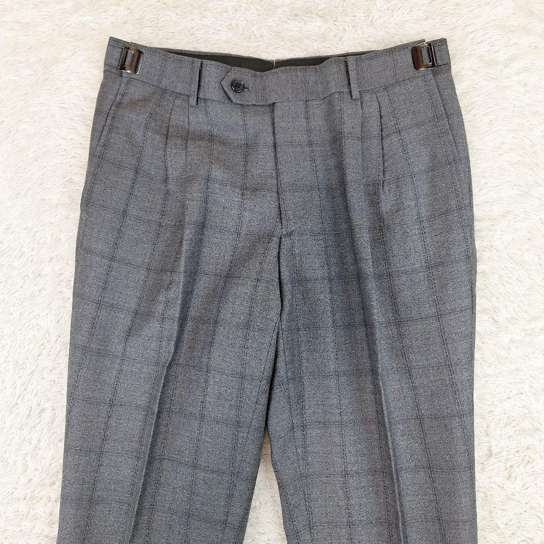 美品✨スーツセレクト　アルフレッドブラウン生地　スリーピース　A4　アジャスター