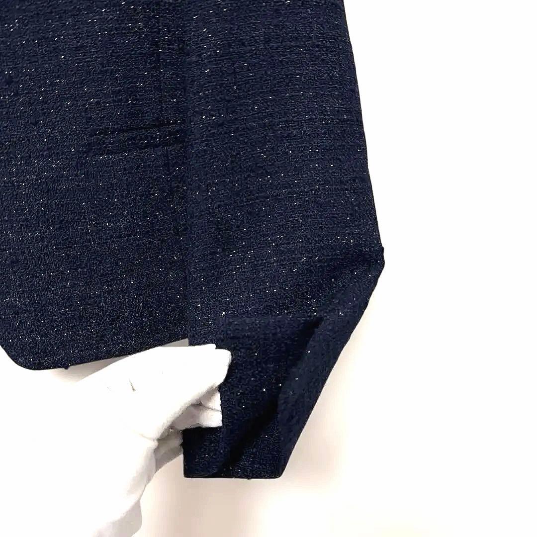 ☆UNTITLED☆ネイビー×ラメ☆ノーカラージャケット☆サイズ3☆新品未使用☆