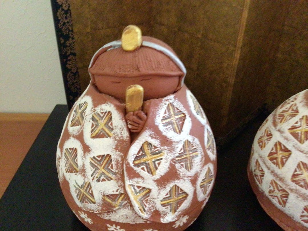 ⭕️⭕️嬉野 風ン谷淳窯 陶器製 雛人形 2体セット⭕️⭕️