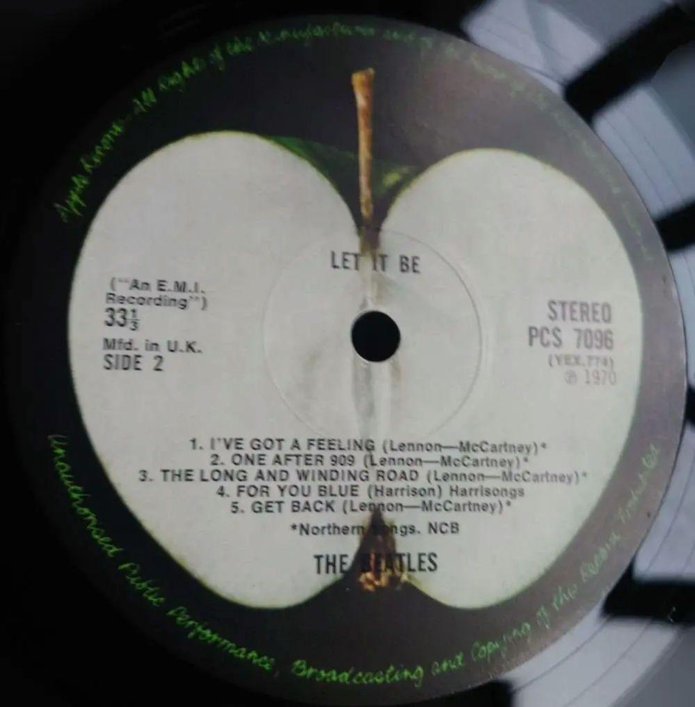 UK初回盤ビートルズ LET IT BE