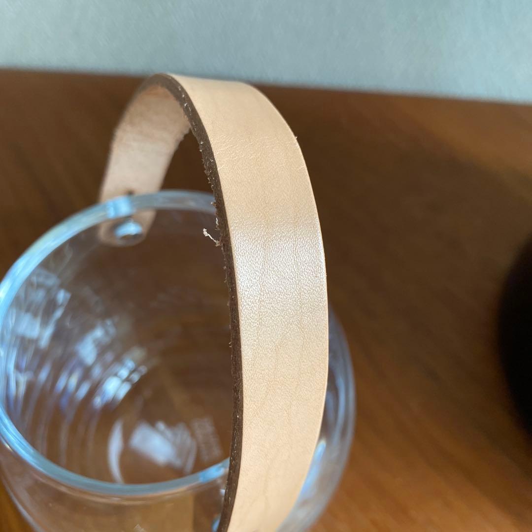 ホルムガード　フローラベース/Sショートブルー ガラスポットレザーハンドル付き