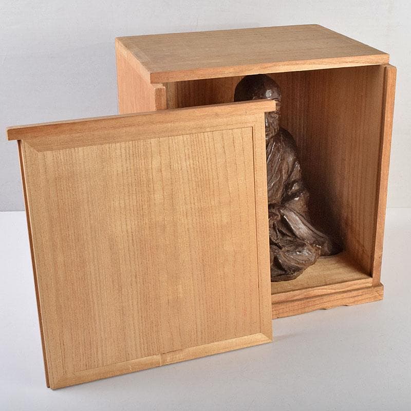 高岡銅器　須賀木仙子作　鋳銅　 宗旦居士像　約3㎏　共箱　V　R9533B