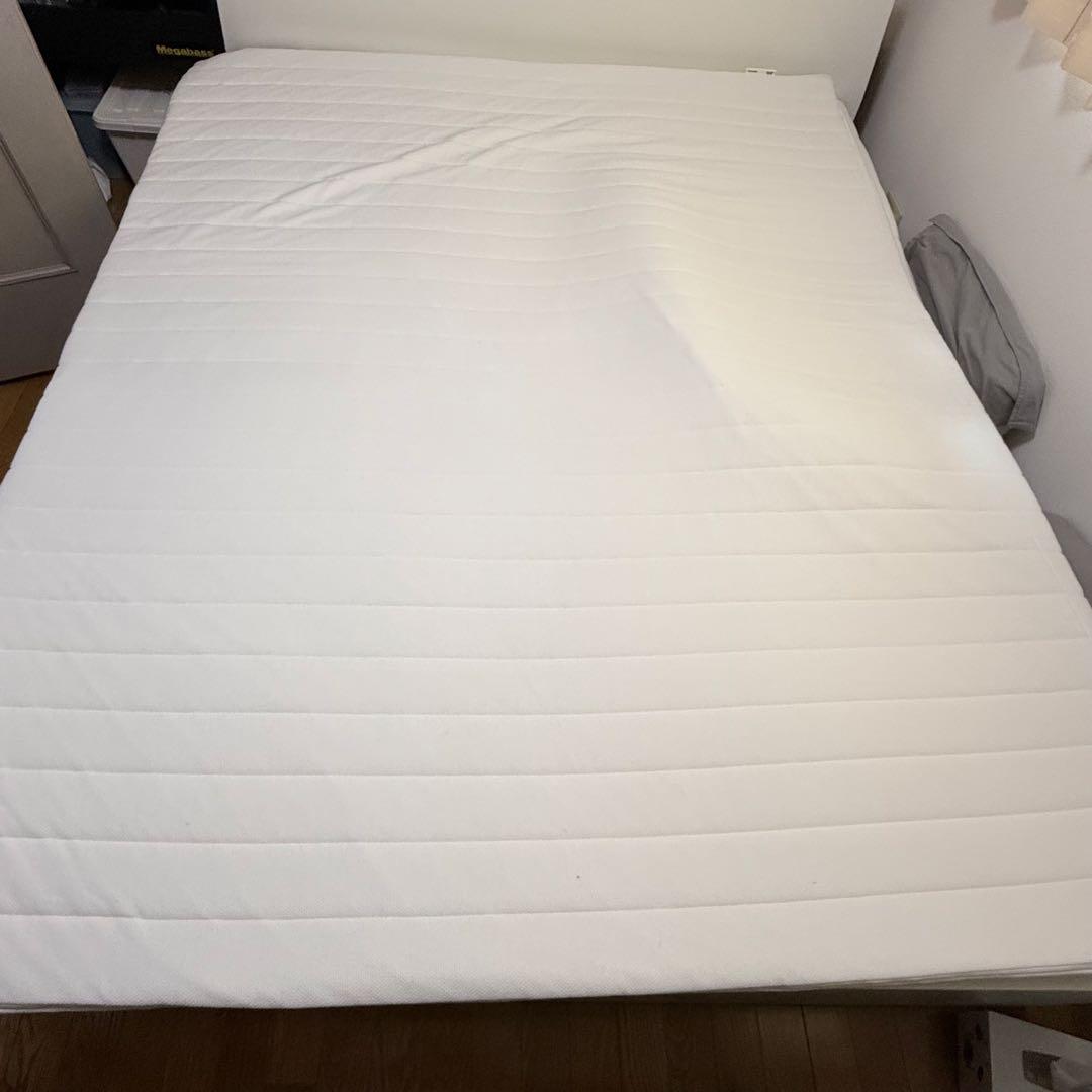 TALGJE マットレスストッパー ホワイト 160x200 cm