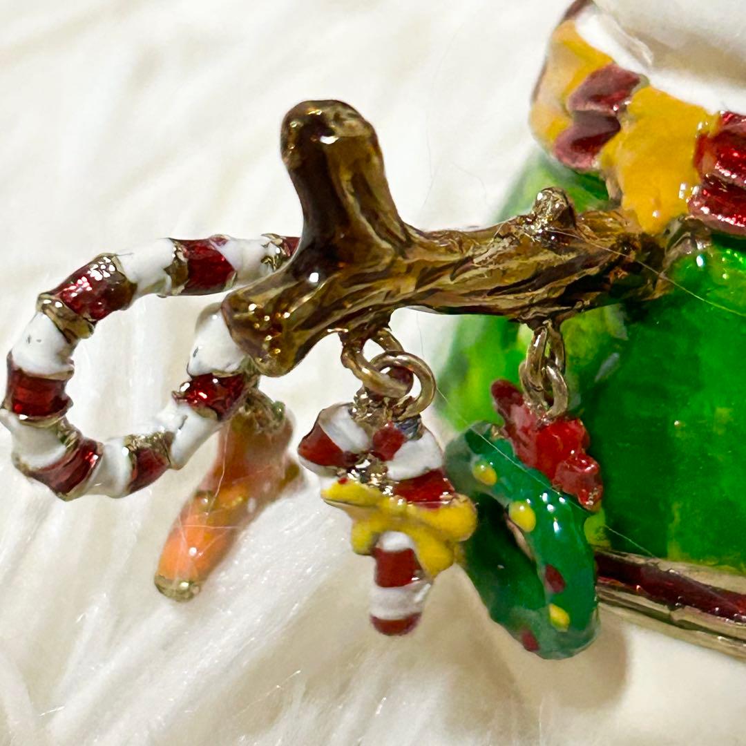 【美品】シリウス ピューター ジュエリーケース 真鍮 サンタ スノーマン お家