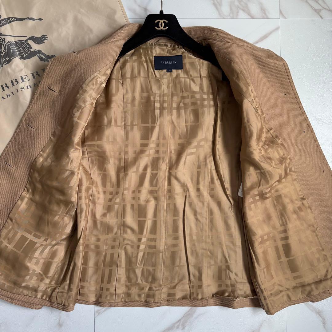 大きいサイズ3L◆バーバリーロンドン シングル ピーコート シャドーチェック