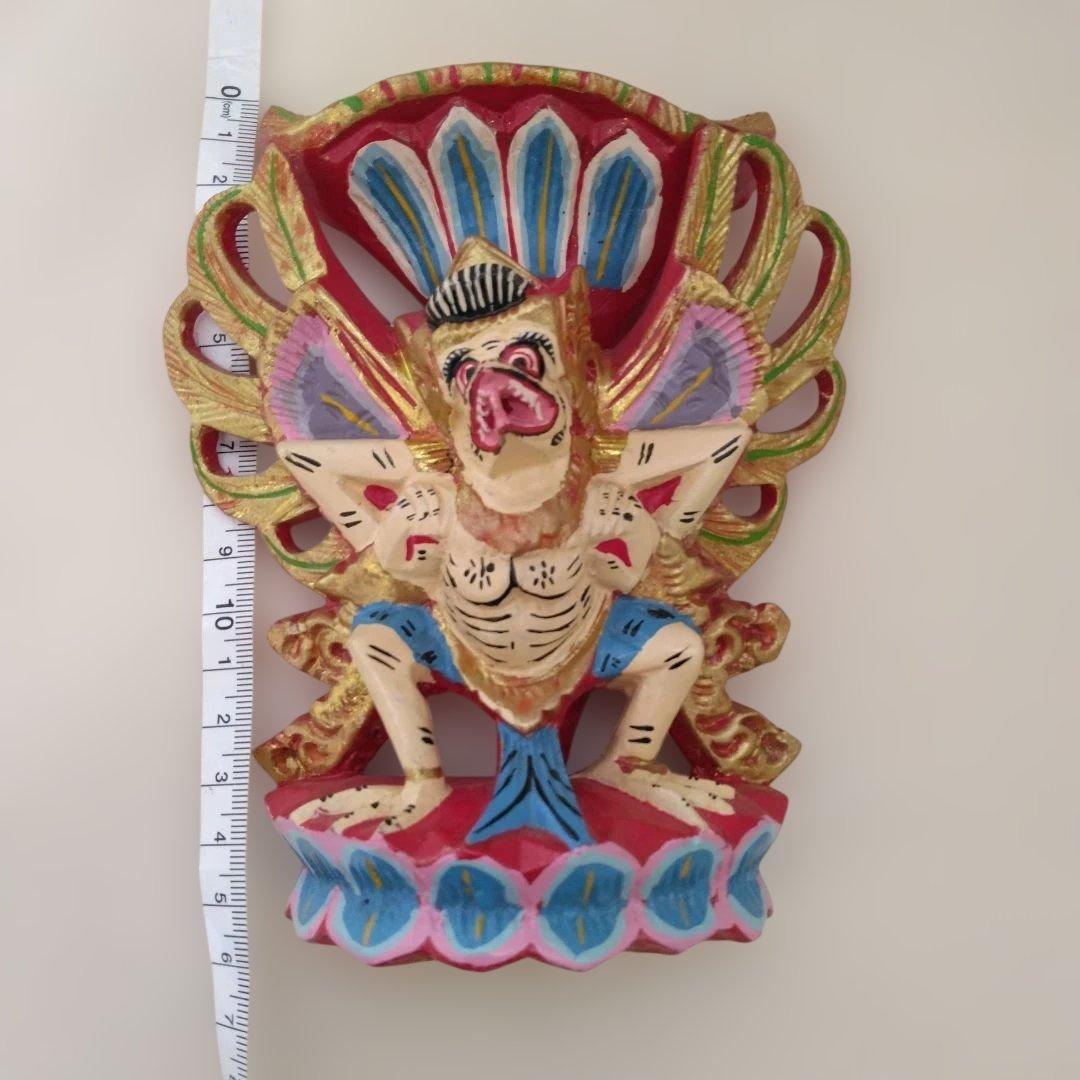木彫り　ガルーダ　置物　魔除け