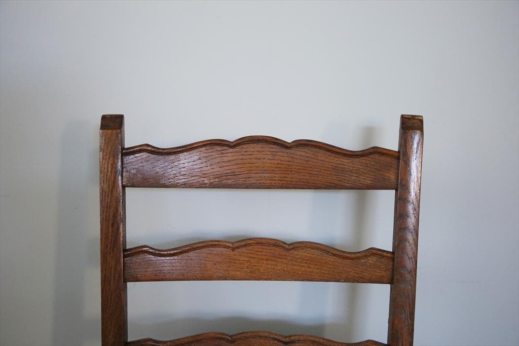 フランスアンティーク猫脚サロンチェア/木製ダイニングイス椅子(90-72-2)