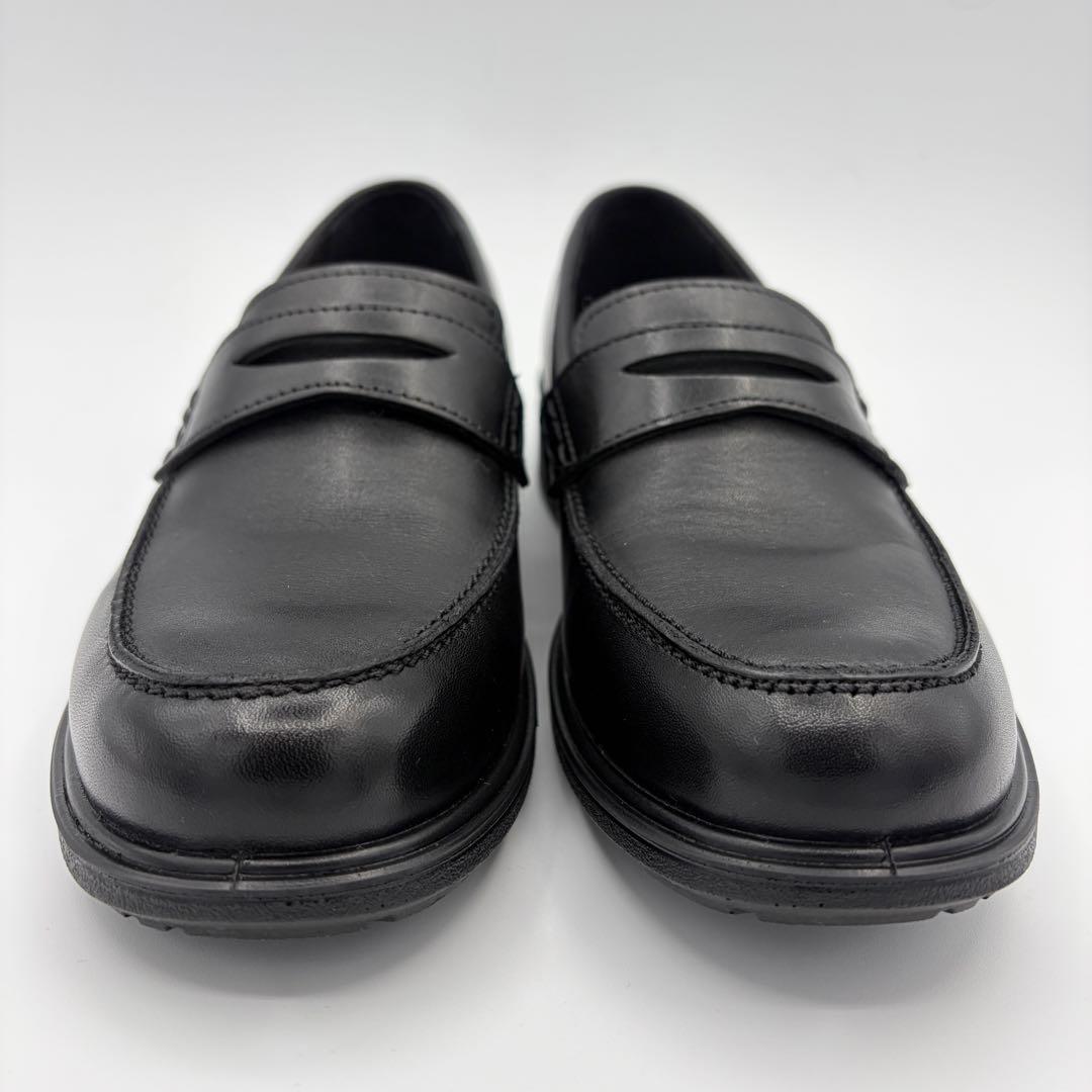 美品！ecco ローファー　黒　レザーシューズ　ペニーローファー　23cm
