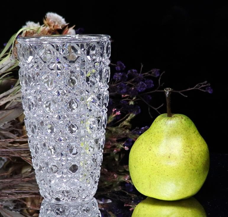 オールド・バカラ ディアマン・ピエーリー 丸型花瓶 ダイヤモンド 切子 ギヤマン