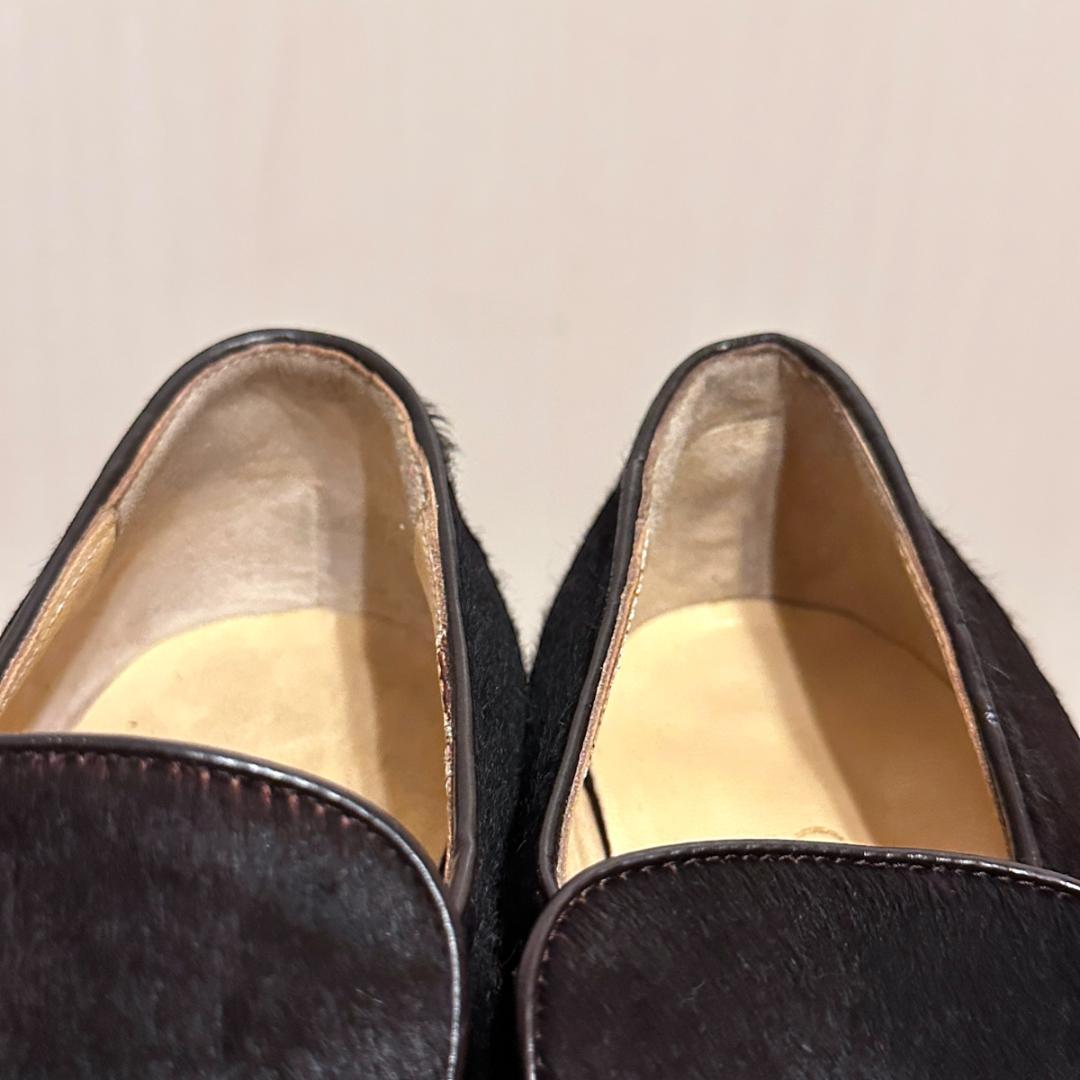 【GUCCI】ハラコ ローファー ブラウン サイズ6 / sh151