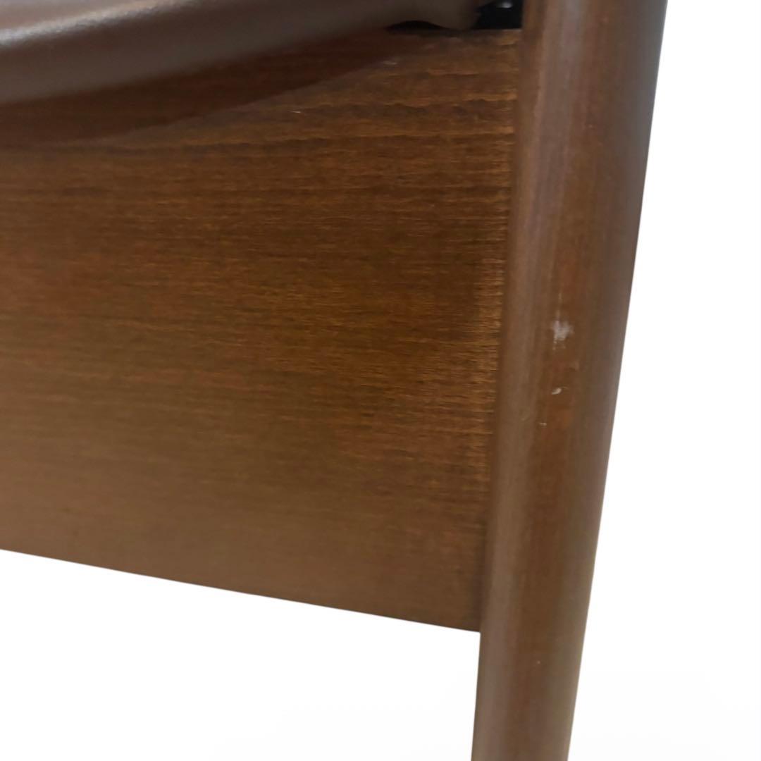 【美品】イスヤ工芸 引き出し付き玄関椅子 ブナ材 牛革張り 日本製