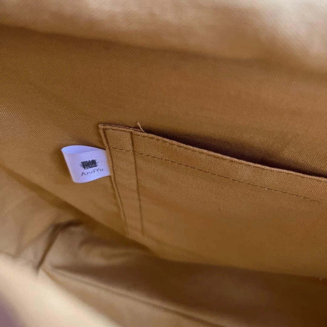 美品！アンドユウ　アタ製カゴバッグ　AndYu内布ファスナー付き