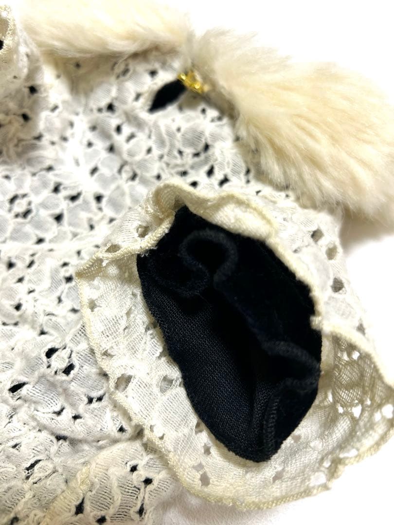Fifi&Romeo フィフィアンドロメオ 　　タグ付　ファー襟フラワーレース￼