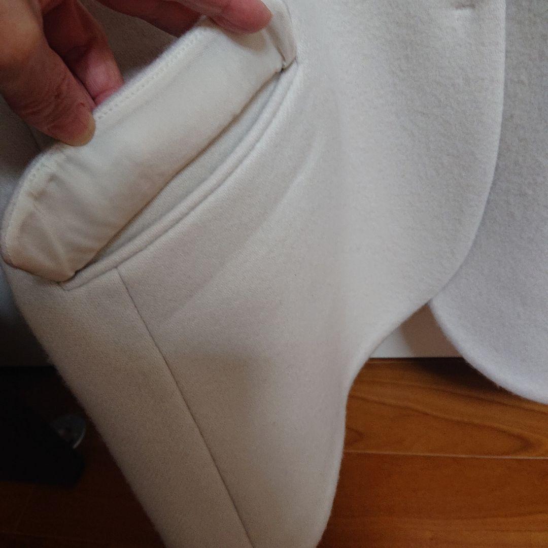 ノーカラーショートコート ホワイト サイズ36 完売 La Totalite