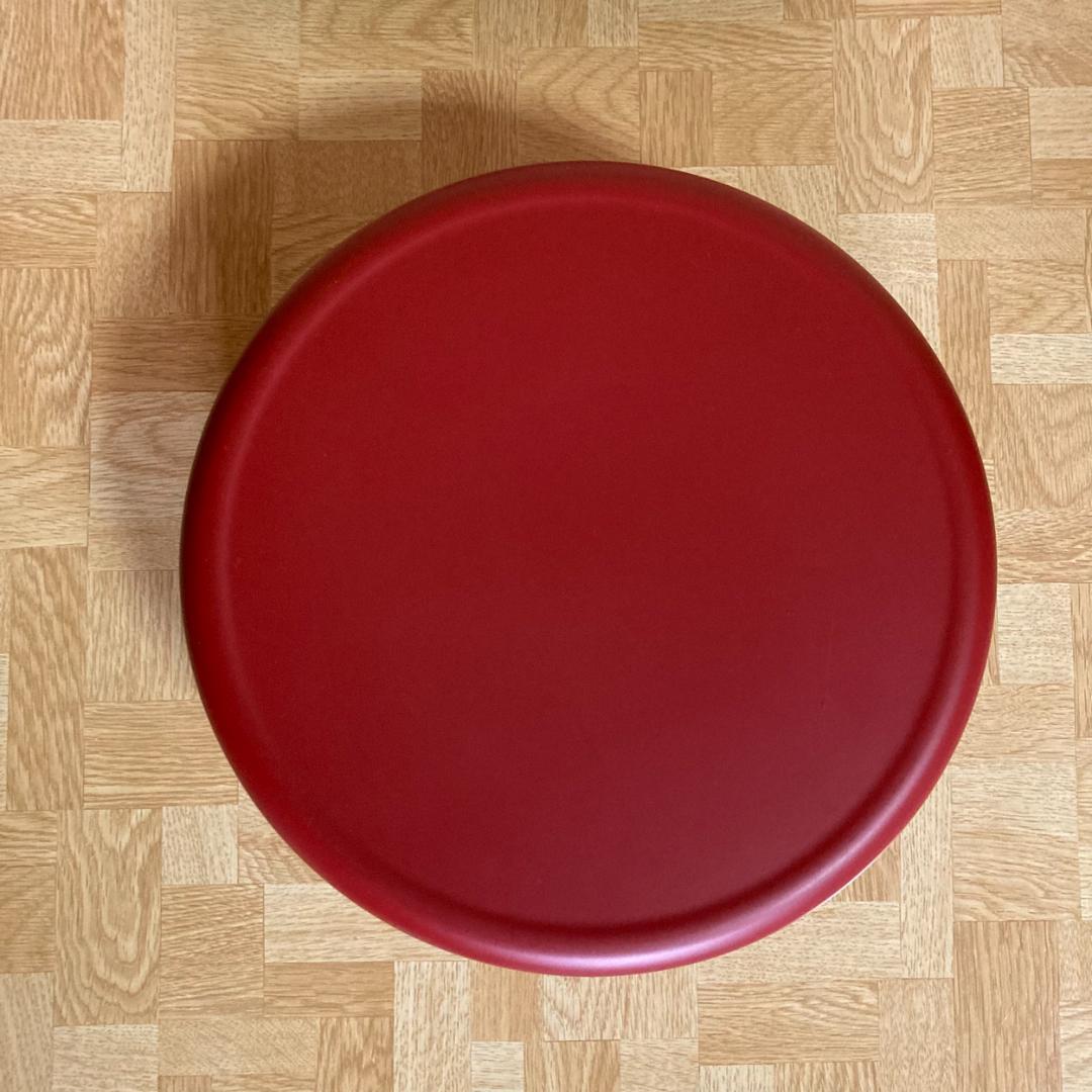 堆朱　朱塗り　漆塗り　漆器　丸型　茶櫃　茶器入れ