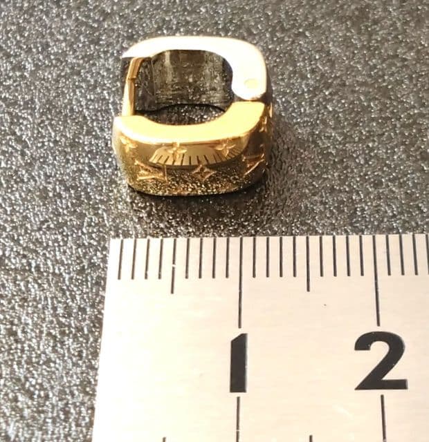 極美品LOUIS VUITTON ブックドレイユ ナノグラム フープピアス 片耳