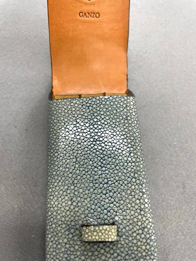 【希少素材•未使用】GANZO ガンゾ スティングレイ ガルーシャ　ペンケース