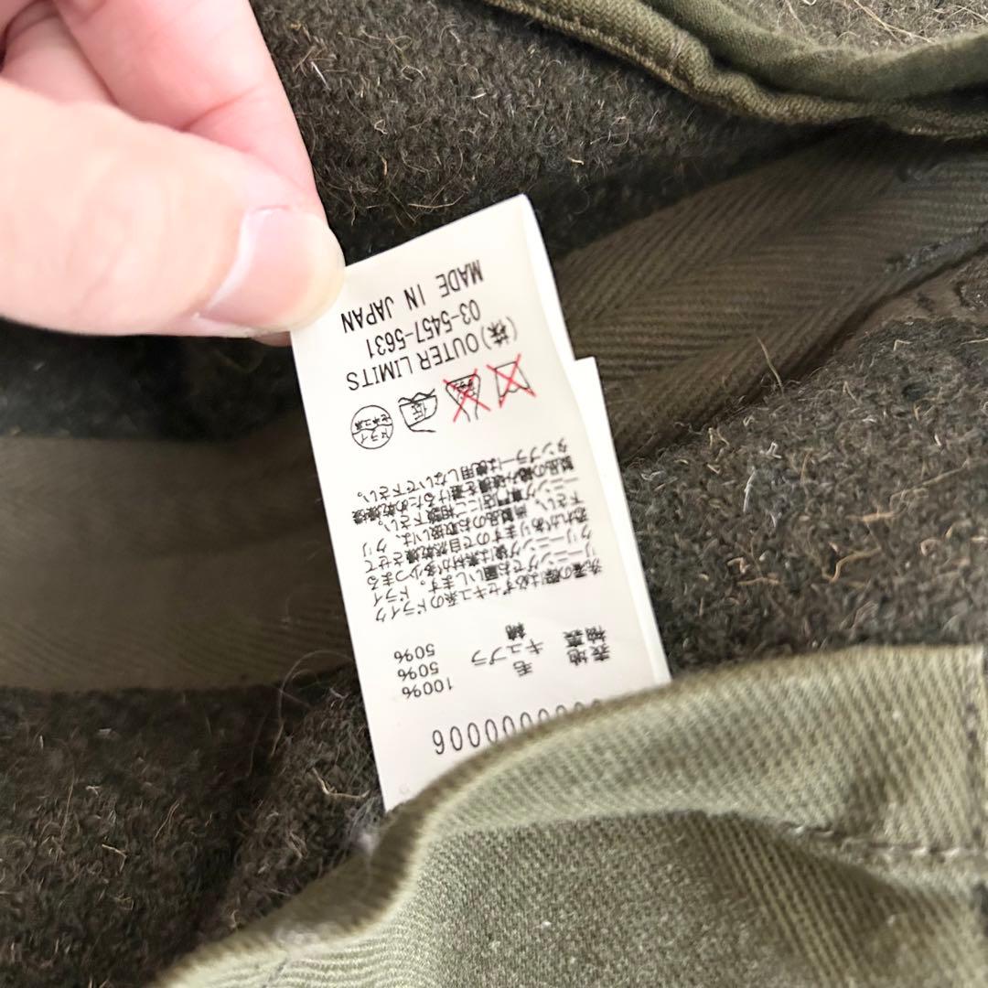 美品　ナイジェルケーボン　ウールピーコート　カーキ　Pコート　メタルボタン